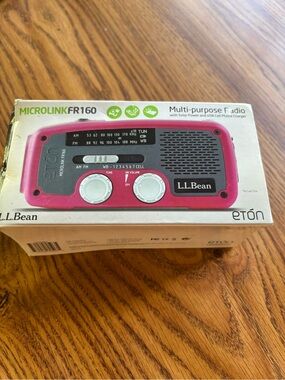 L.L. Bean Microlink FR160 Portable Multi-Purpose Radio - Pink